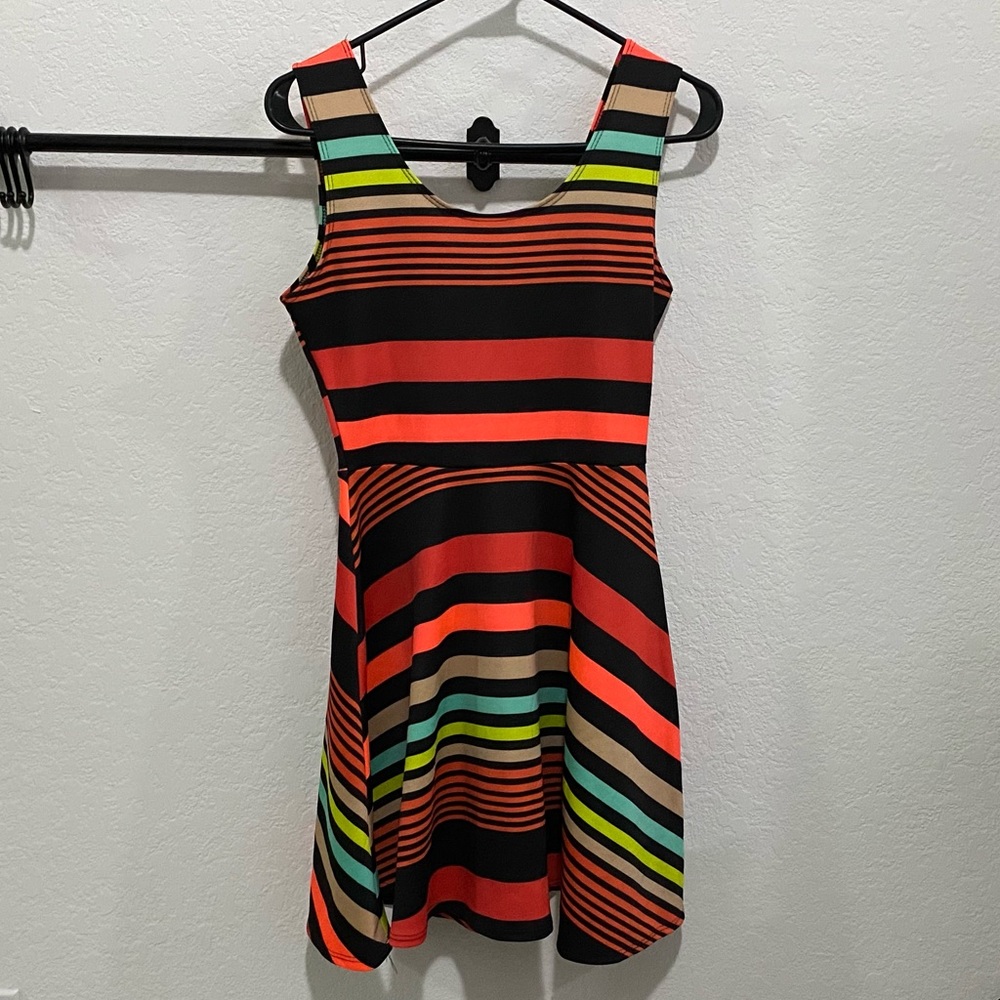 Size M I’m in love with Derek Neon Multi-color Skater Dress